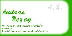 andras mezey business card